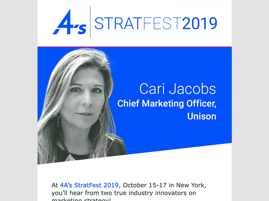 4A's StratFest Event Email